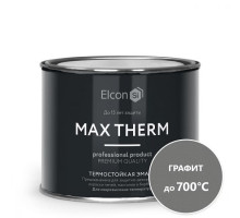 Эмаль термостойкая +700C Elcon графит (темносерая) 0,4кг