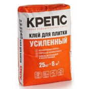 Клей для плитки Крепс Усиленный, 25кг. (Подходит для тёплого пола.)
