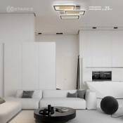 Люстра-светильник, управляемая светодиод, TRIPLEX DOUBLE 3L 110W(11000lm) 2K-4K-6K 630x370x140 пульт ДУ