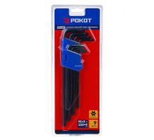 Набор ключей TORX-профиль 9пр. (95х3мм - 220х9мм) РОКОТ