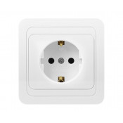 Розетка 1 местная СУ "Марс", земля 16А белая (SBE-02w-16-S1-Z) Smartbuy