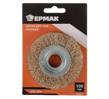Щетка металл для УШМ 100мм/М22, плоская ЕРМАК
