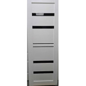 Дверное полотно 600x2000 Некст 26 Аляска черное стекло (Black gloss)