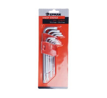 Набор ключей TORX-профиль 9пр. (75х3мм-170х9мм) Ермак 657-024
