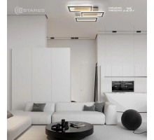 Люстра-светильник, управляемая светодиод, TRIPLEX DOUBLE 3L 110W(11000lm) 2K-4K-6K 630x370x140 пульт ДУ