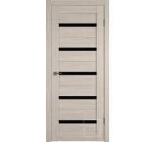 Дверное полотно 800x2000 Атум Х7 Капучино стекло черное (Cappuccino black gloss)