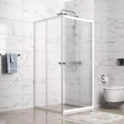 Душевое ограждение 90х90х190 см, Domani-Spa Cube 99, без поддона, сатин-матированное стекло 4мм