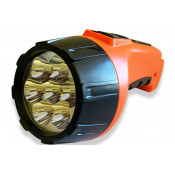 Фонарь ручной аккумуляторный Облик 207 (акк. 4V 0.7Аh) 7св/д (32lm), оранжевый/пластик, 2 режима, вилка 220V