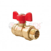 Кран шаровой с американкой 1" 25мм ВН/НР бабочка (11Б27фт1М) VALFEX
