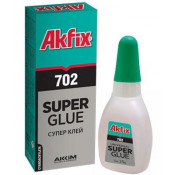 Клей секундный 25г цианокрилатный "AKFIX" с дозатором  702 Турция (аналог "CA12 Cosmofen")