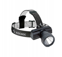 Фонарь налобный аккумуляторный Космос KocAcHead3W (лит.акк.3,7V 1Ah) 1св/д XPE 3W, 180lm, IPX4, чёрн з/у micro USB