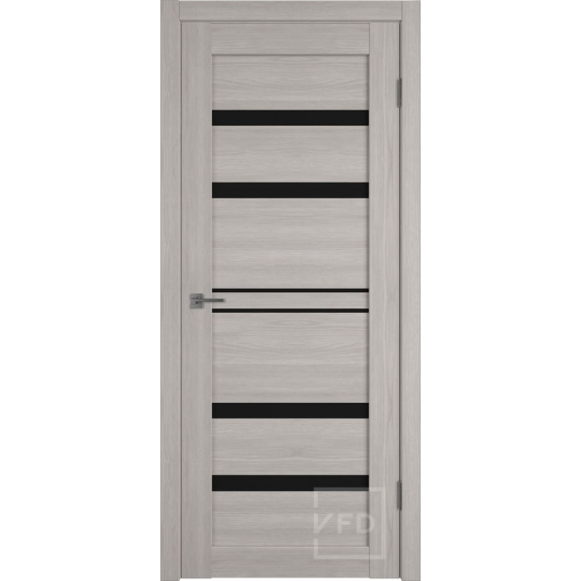 Дверное полотно 700x2000 Атум Про Х26 Дуб Каменный черное стекло (Stone oak black gloss)