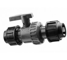 Кран шаровый компрес. PN16 20х20мм ПНД