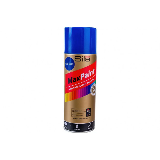 Эмаль аэрозольная (в балончиках) Синий RAL5005 520мл Sila Home Max Paint