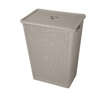 Корзина для белья "Wenge" 35л, 399х272х460мм (серый)
