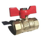 Кран шаровой 3/4" 20мм ВН/ВН муфтовый бабочка Ду20 Ру20 (11Б27п1) ProfECO