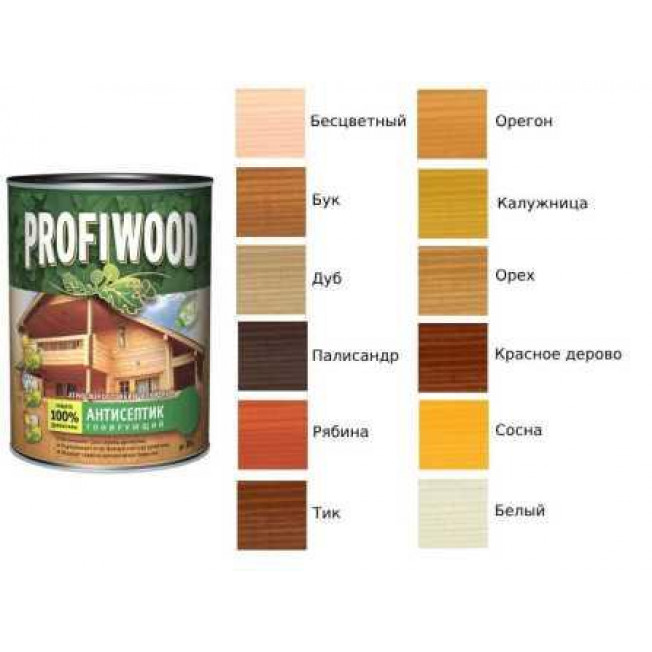 Защитно-декоративное покрытие для древесины алкидное Калужница 2,3кг PROFIWOOD