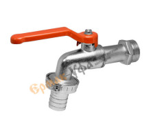 Кран с носиком никель 3/4"
