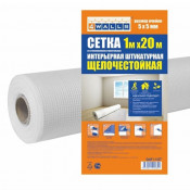 Сетка строит. армирующая яч. 5х5мм пл. 70г/кв.м Интер. Штукат. 1,0м х 20мSMF110T 4WALLS *РУ89