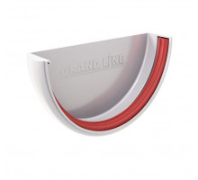 Заглушка желоба Классика 120 ПВХ Grand Line белая (RAL 9003)