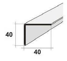 Уголок отделочный ПВХ 40*40 белый 2,7м