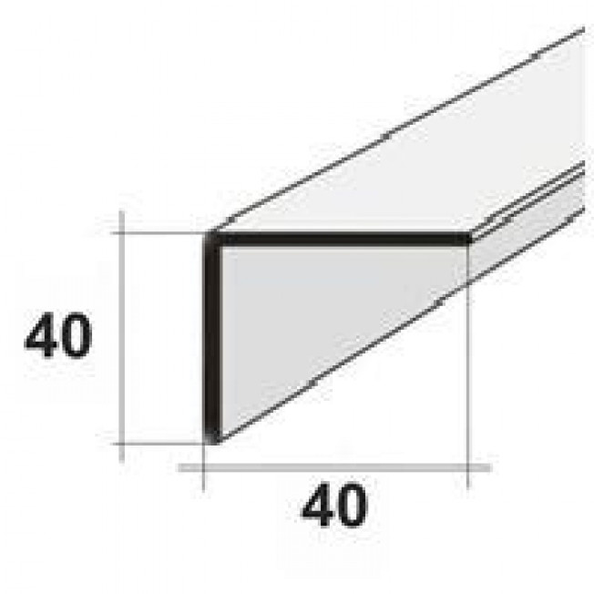 Уголок отделочный ПВХ 40*40 белый 2,7м