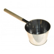 Ковш банный (нерж) 2,5л. с деревянной ручкой (Магнитогорск)