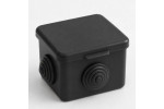 Коробка распред. 65х65х40мм ОУ 4 входа, ЧЕРНАЯ IP54 030-036Ч Урал ПАК