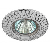 Светильник встр-ый ЭРА штампованный MR16, 12V/220V, 50W белый/хром ST4 CH/WH/1 (аналог 696008) 0057