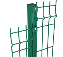 Столб 3,0м RAL 6005 (зеленый) 60х40х1,2мм без отв. полимер. с заглушкой