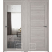 Дверное полотно 700x2000 Атум Про Х32 Дуб Каменный с зеркалом (Stone oak reflex)