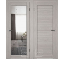 Дверное полотно 700x2000 Атум Про Х32 Дуб Каменный с зеркалом (Stone oak reflex)