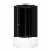 Душевая кабина 90х90х218см D-S SimpleV1.2 high с крышей, Высокий поддон, Черные стенки, стекло Тонированное