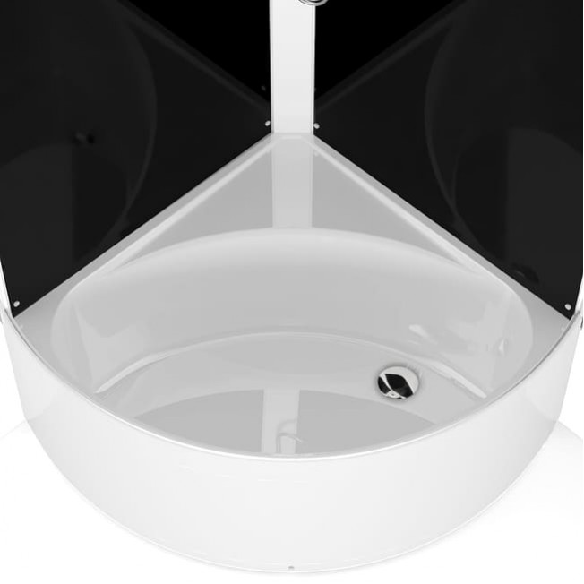 Душевая кабина 90х90х218см D-S SimpleV1.2 high с крышей, Высокий поддон, Черные стенки, стекло Тонированное