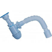 Сифон для умывальника с удлиненным выпуском 1 1/4"х40 с гофрой 40*50 S2010-АК Акватер/Сандесант Л